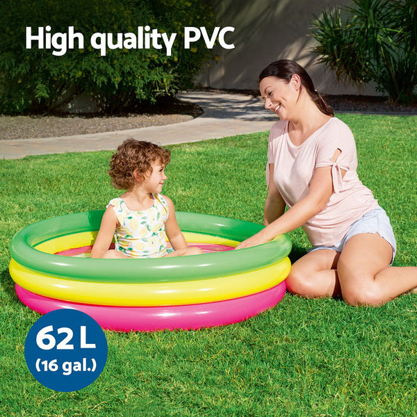 Bestway Kids Inflatable Pool Above Ground Round Splash Pool 102x102x25cm Bestway