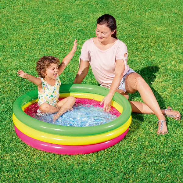 Bestway Kids Inflatable Pool Above Ground Round Splash Pool 102x102x25cm Bestway