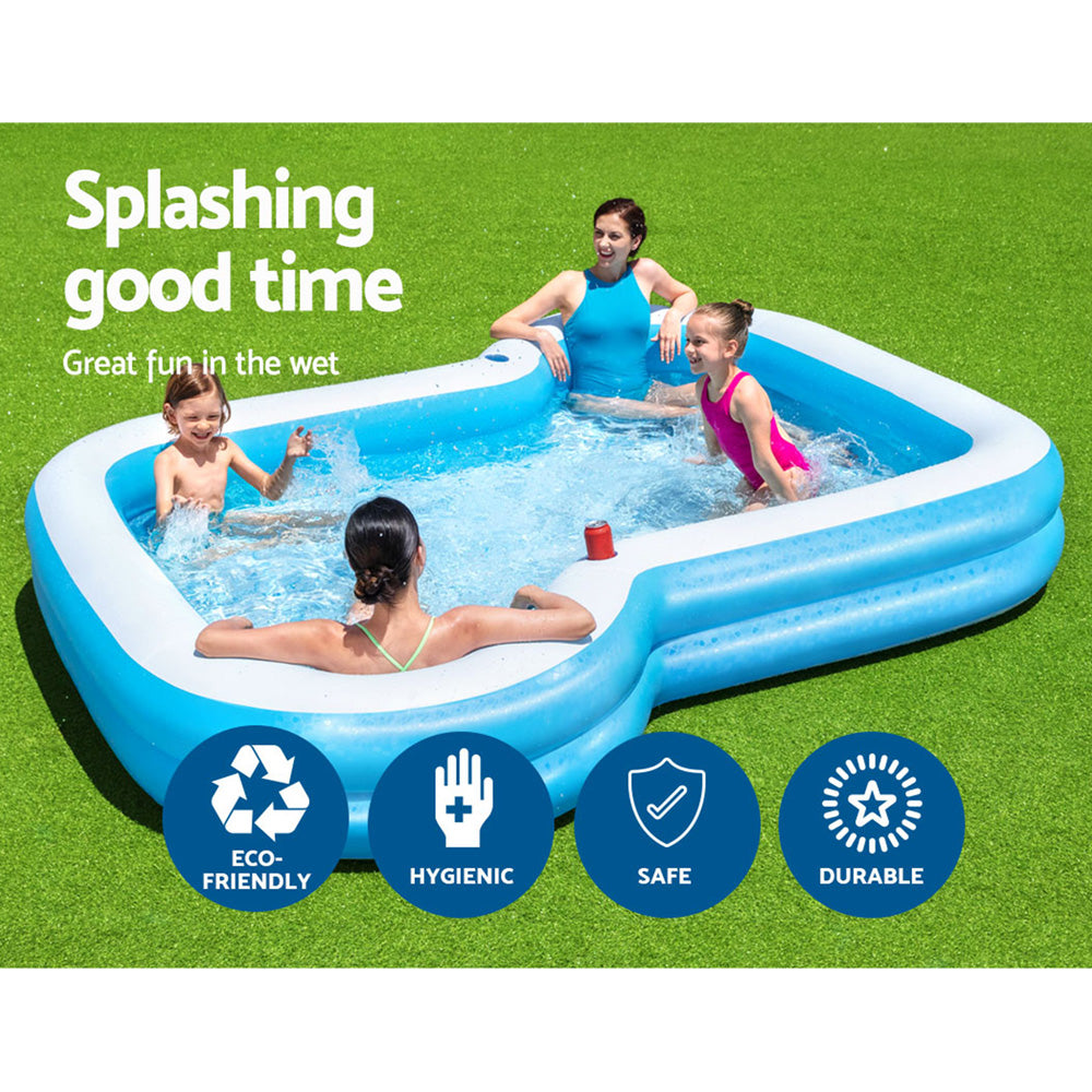 Bestway Kids Pool 305x274x46cm Inflatable Above Ground Swimming Pools 1207L Awezingly