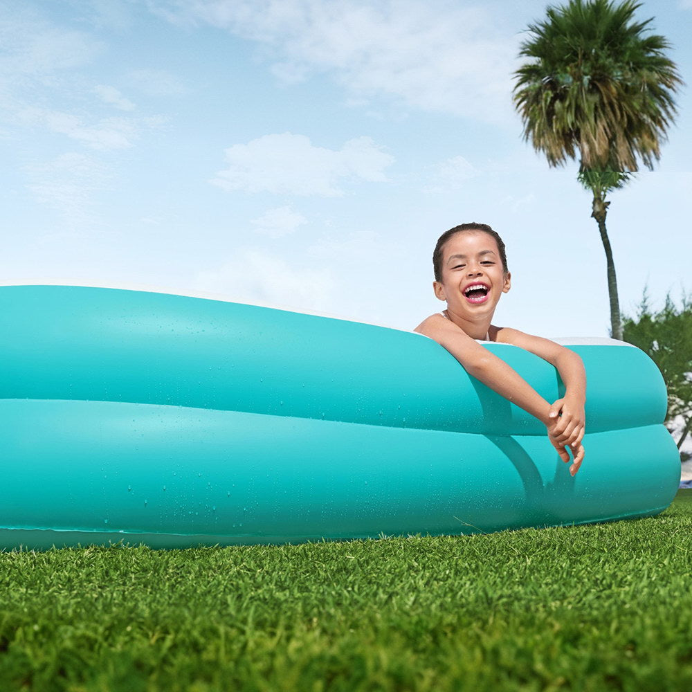 Bestway Kids Inflatable Family Pool with Center Console Cup Holder 218x218x48cm Bestway