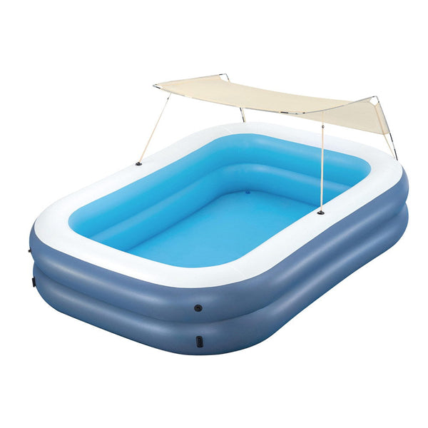 Bestway Kids Inflatable Pool Above Ground Splash Pool with Sunshade 254x178cm Bestway