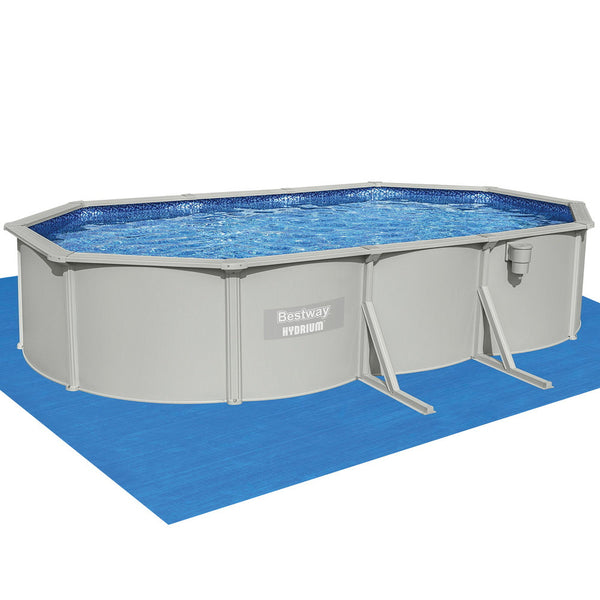 Bestway Swimming Pool 610 x 366cm Steel Frame Round Pool Set w/ Filter Ladder Awezingly