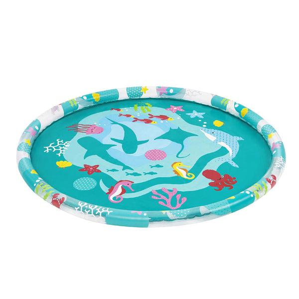 Bestway Kids Inflatable Pad Round Splash Pool Sprinkler Spray Toys Marine 165cm Bestway