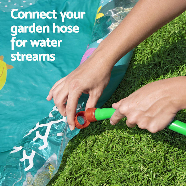 Bestway Kids Inflatable Pad Round Splash Pool Sprinkler Spray Toys Marine 165cm Bestway