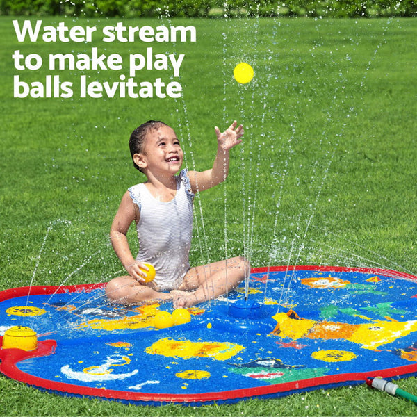 Bestway Kids Splash Pad Pool Sprinkler Spray Play Mat Water Fun Toys 170cm x140cm Awezingly