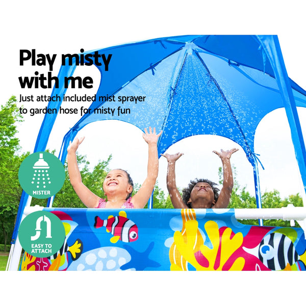 Bestway Kids Pool 183x51cm Steel Frame Swimming Play Pools Canopy 930L Awezingly