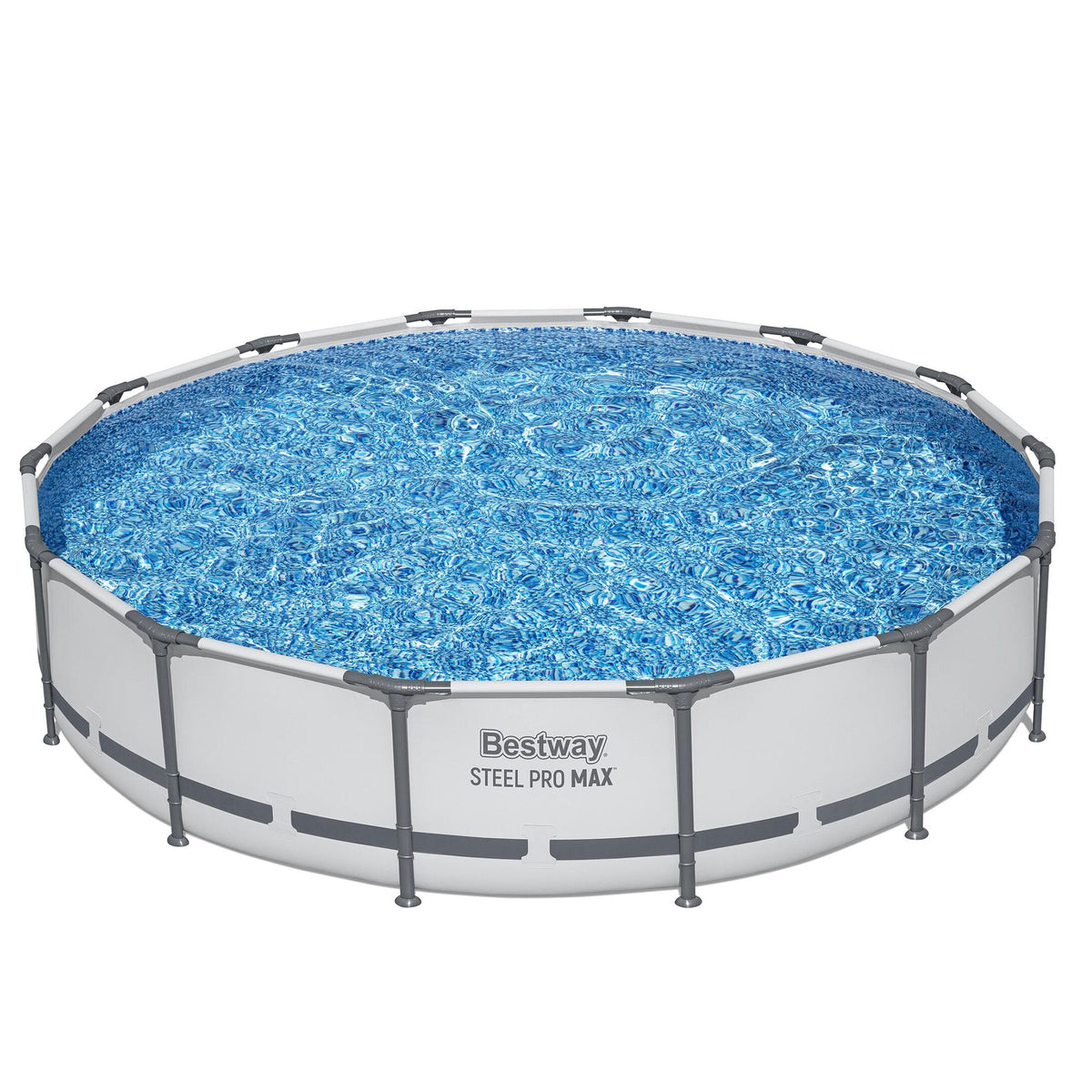 Bestway 427CM Swimming Pools Steel Above Ground Round Backyard Pool Set White Awezingly
