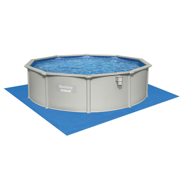 Bestway Swimming Pool Steel Frame Round Pool Set 457cm w/ Filter Ladder 17430L Awezingly