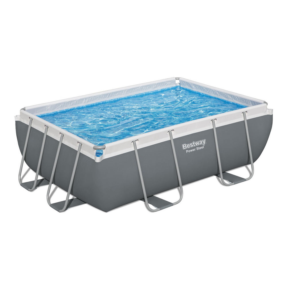 Bestway Swimming Pool 282x196x84cm Steel Frame Above Ground Pools Filter Pump 3662L Awezingly