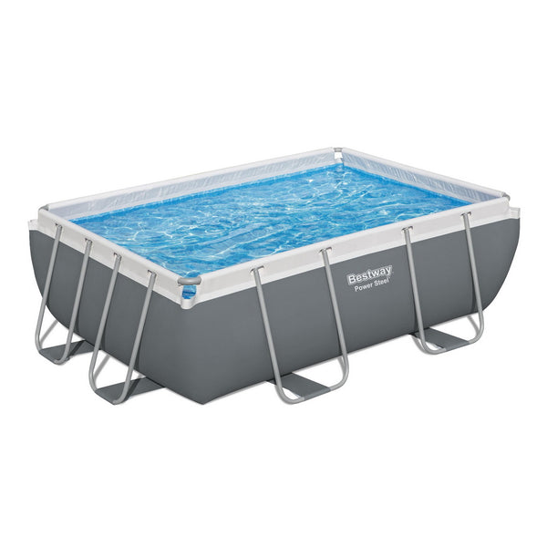 Bestway Swimming Pool 282x196x84cm Steel Frame Above Ground Pools Filter Pump 3662L Awezingly