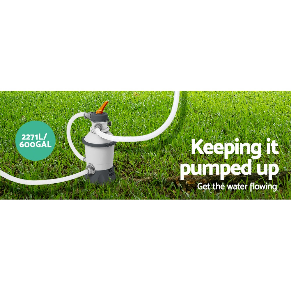 Bestway Swimming Pool 404x201x100cm Steel Frame Above Ground Pools Filter Pump Ladder 6478L Awezingly