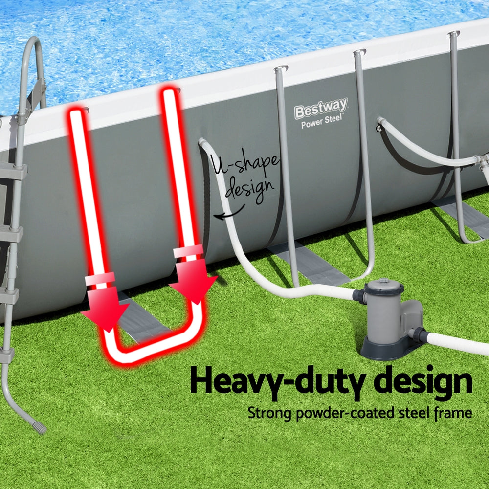 Bestway Swimming Pool 549x274x122cm Steel Frame Above Ground Pools Filter Pump Ladder 14812L Bestway