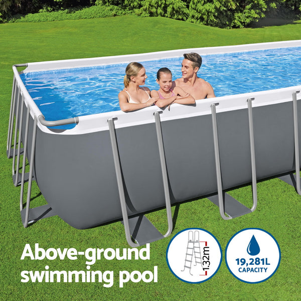 Bestway Swimming Pool 640x274x132cm Steel Frame Above Ground Pools Filter Pump Ladder 19281L Awezingly