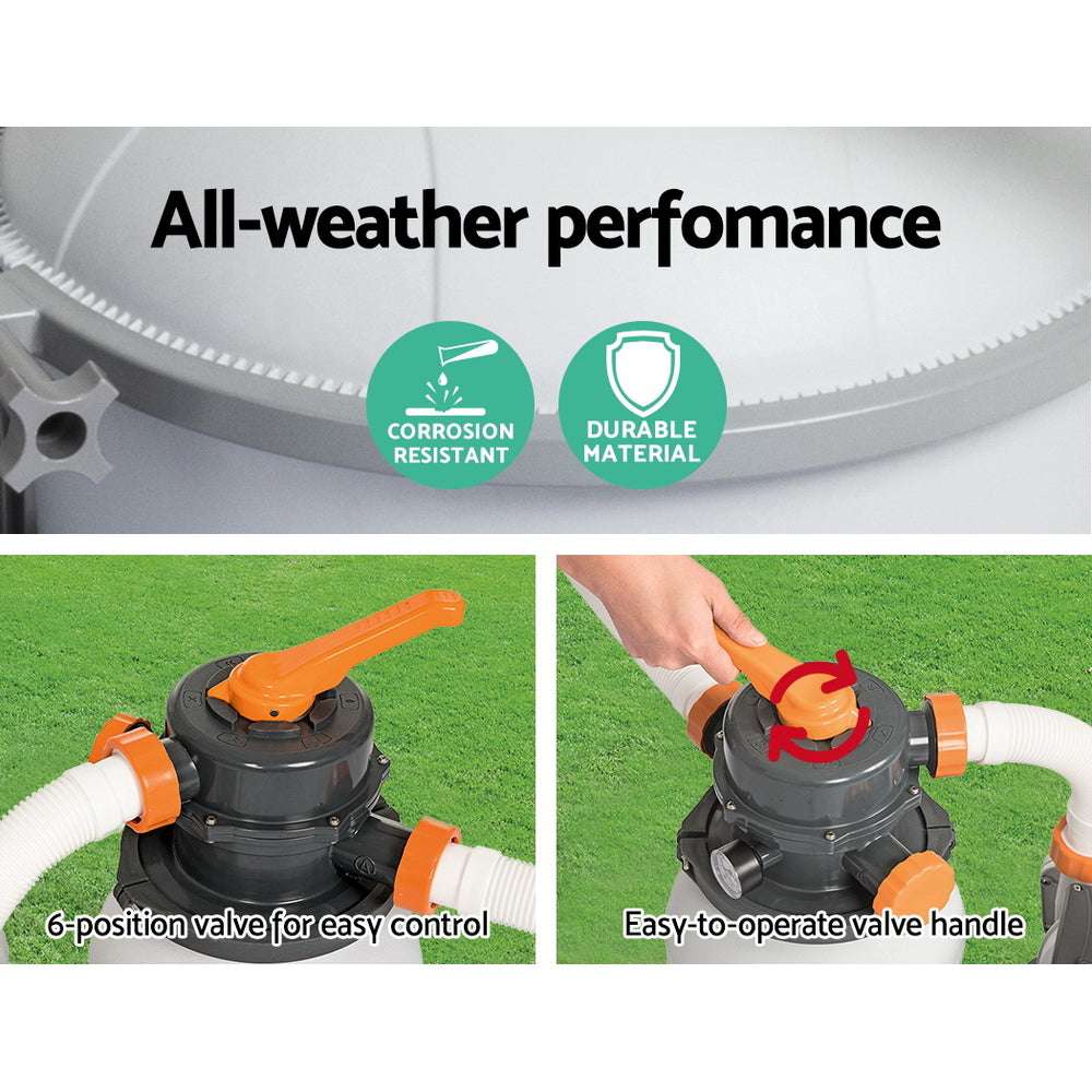 Bestway Pool Pump Sand Filter 1500GPH 5678L/H Pools Flowclear™ Filters Awezingly