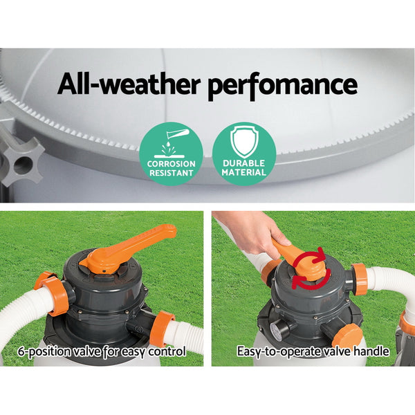 Bestway Pool Pump Sand Filter 1500GPH 5678L/H Pools Flowclear™ Filters Awezingly