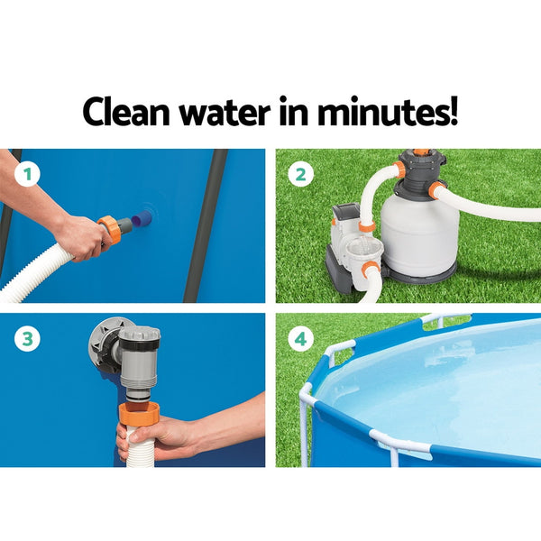 Bestway Pool Pump Sand Filter 2200GPH 8327L/H Pools Flowclear Filters Awezingly