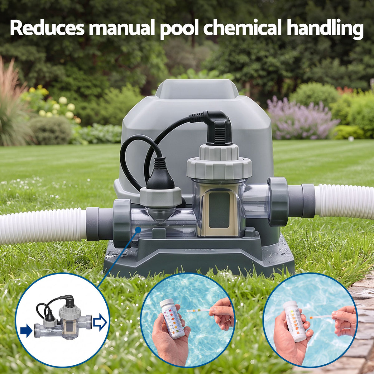 Bestway Hydrogenic 6g/h Saltwater Chlorinator System Pool Chlorine Generator Awezingly