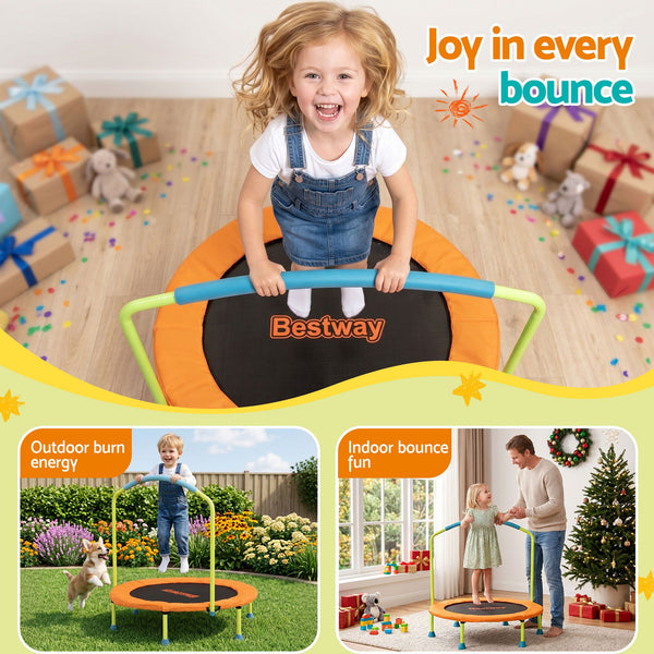 Bestway 36inch Kids Trampoline Foldable Rebounder Fitness for Ages 3+ Orange Awezingly