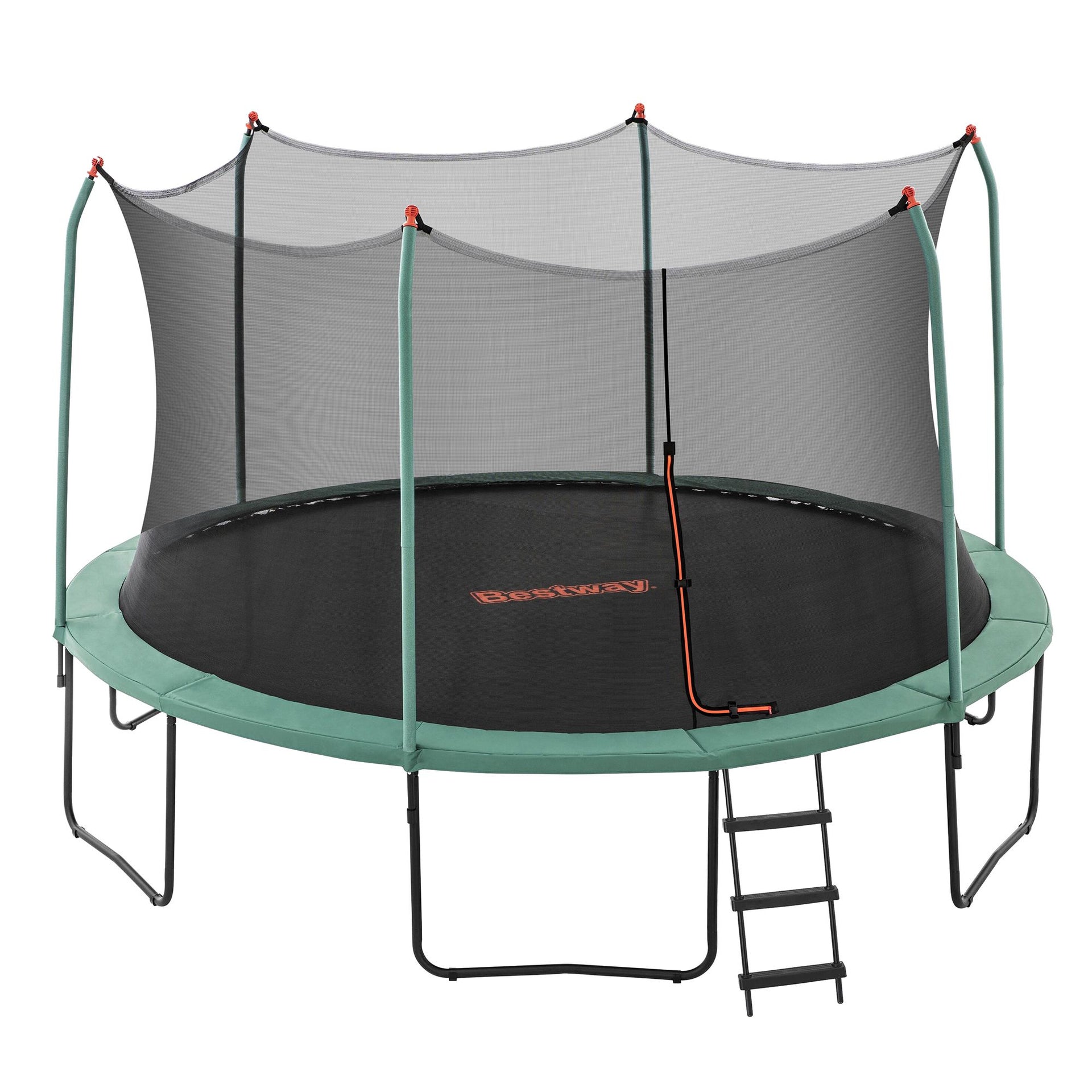 Bestway 14ft Trampoline Kids Rebounder Safety Net Enclosure Outdoor Fitness 4.27m for Ages 6+ Awezingly