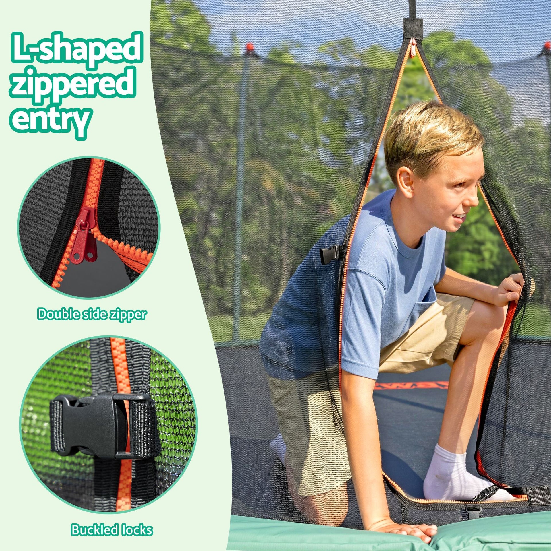 Bestway 14ft Trampoline Kids Rebounder Safety Net Enclosure Outdoor Fitness 4.27m for Ages 6+ Awezingly