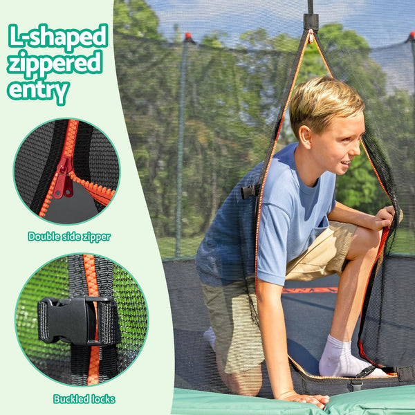 Bestway 14ft Trampoline Kids Rebounder Safety Net Enclosure Outdoor Fitness 4.27m for Ages 6+ Awezingly