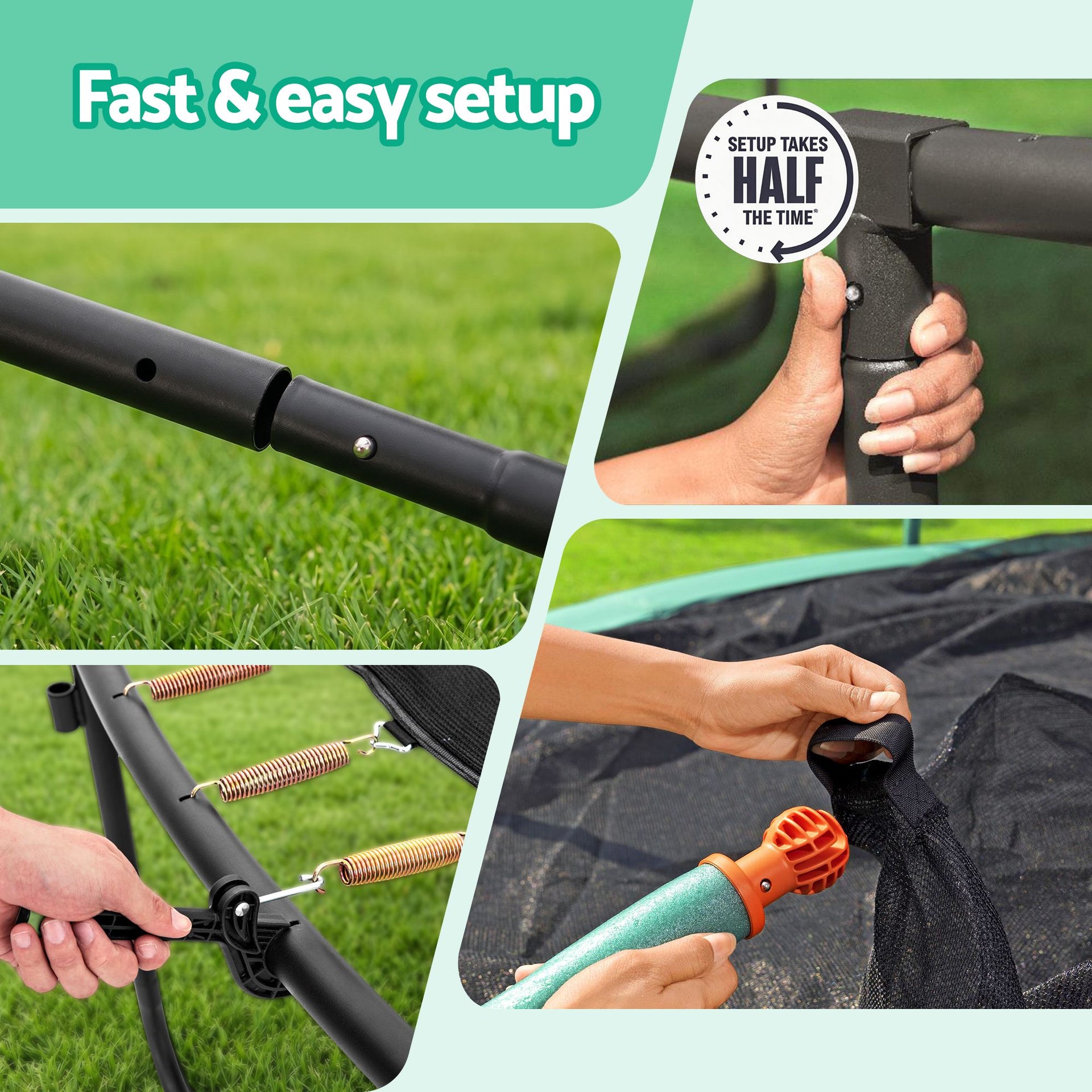 Bestway 14ft Trampoline Kids Rebounder Safety Net Enclosure Outdoor Fitness 4.27m for Ages 6+ Awezingly