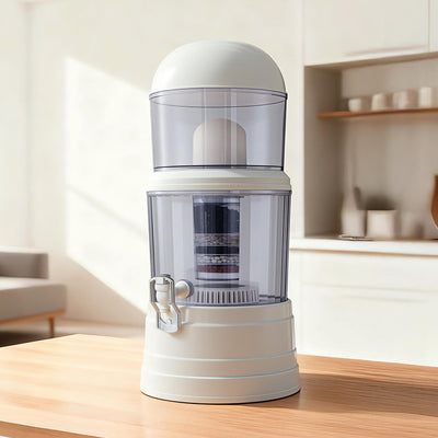 Devanti Benchtop Water Filter 14L Gravity Multi-Stage BPA-Free Home Camping