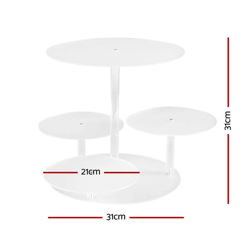 5-Star Chef Cake Stand 5 Tiers Acrylic Holder Display Round Clear Wedding Party Does not apply