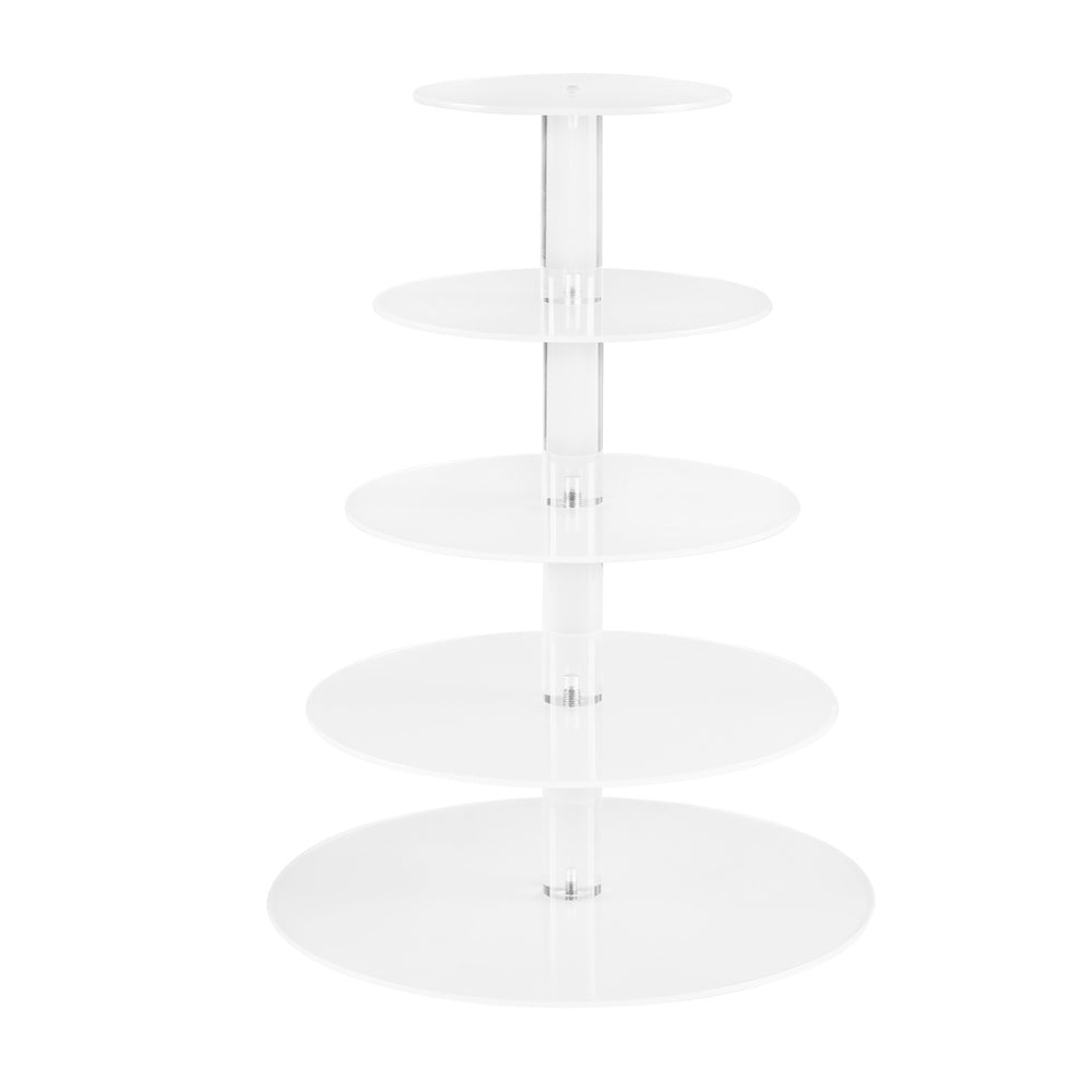5-Star Chef Cake Stand 5 Tiers Acrylic Holder Display Round Clear Wedding Party Does not apply