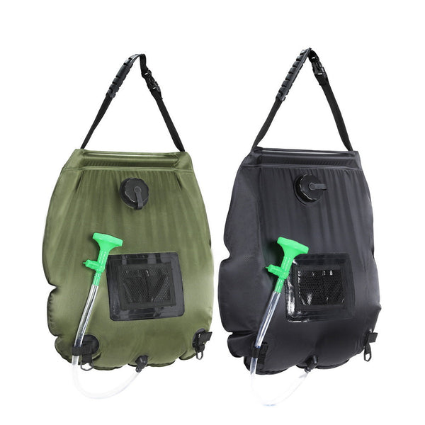 Weisshorn Camping Shower Bag 20L Set of 2 Portable Green Black Weisshorn