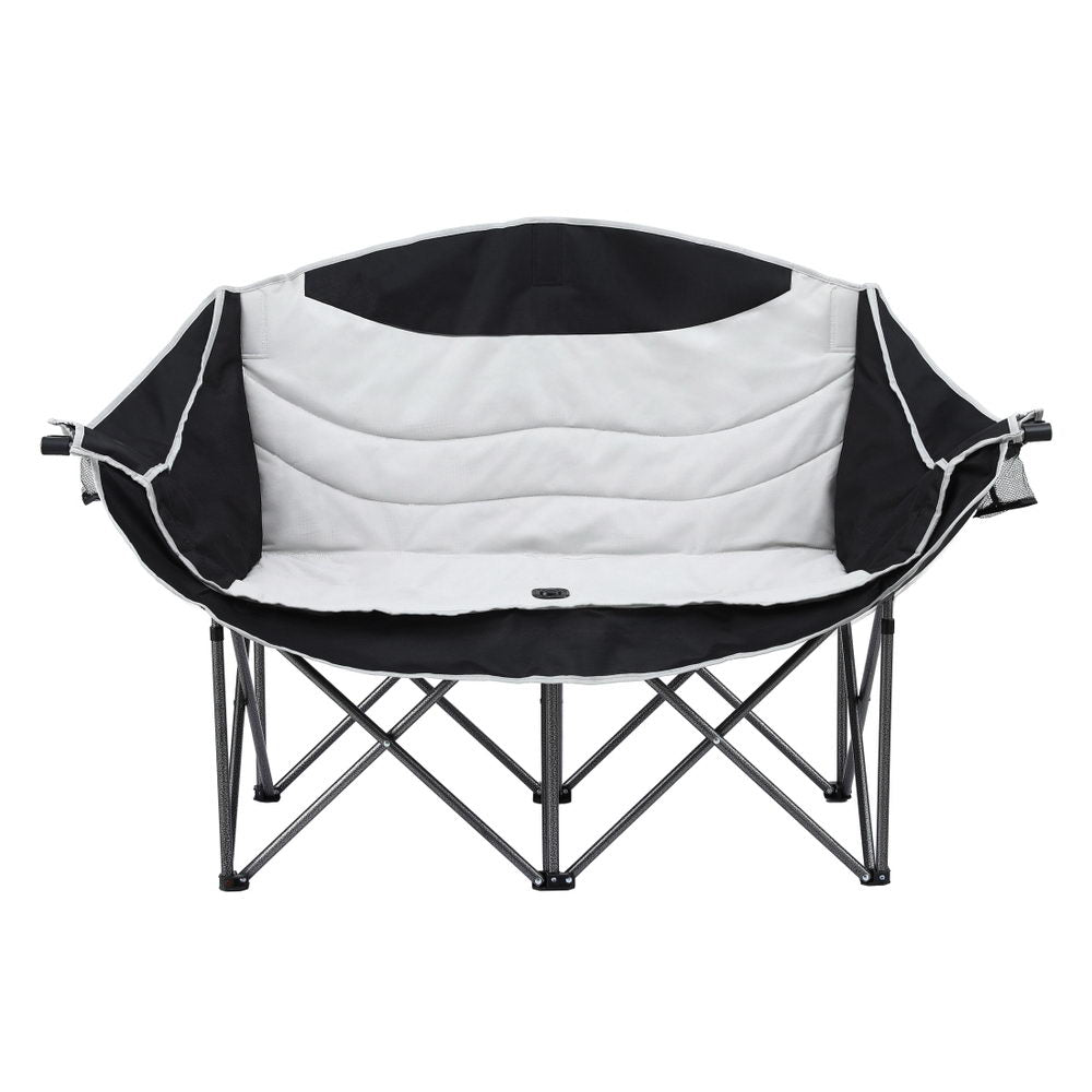 Weisshorn Camping Chair Double Folding Moon Chair Portable Seat 240KG Awezingly