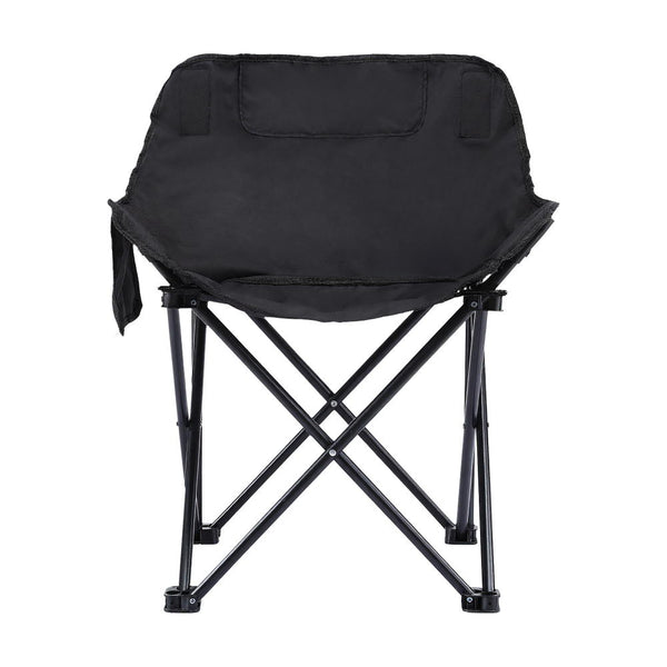 Weisshorn Folding Camping Moon Chair Portable Seat Weight Capacity 120KG Black Awezingly