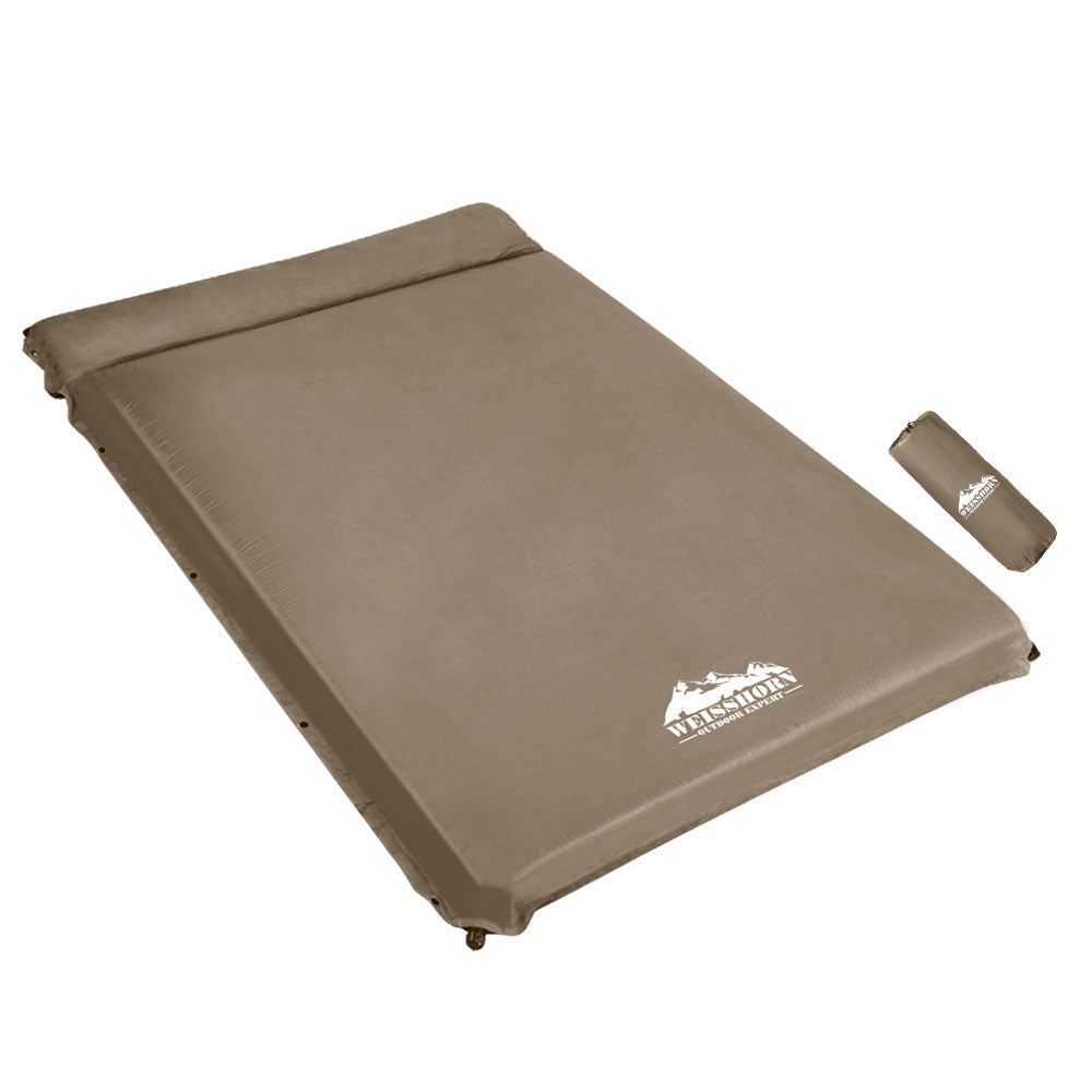 Weisshorn Double Size Self Inflating Mattress Mat 10CM Thick   Coffee Weisshorn