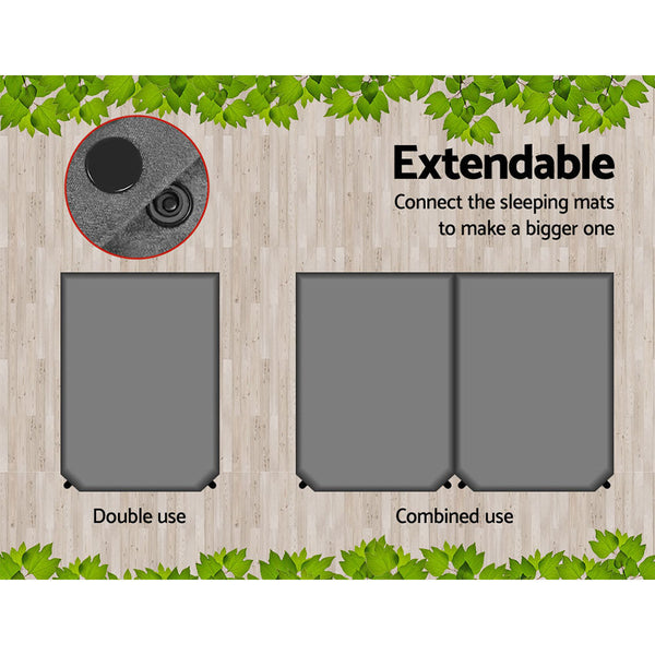 Weisshorn Double Size Self Inflating Mattress - Grey Weisshorn