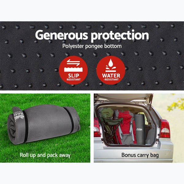 Weisshorn Double Size Self Inflating Mattress - Grey Weisshorn