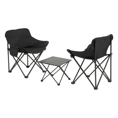 Weisshorn 3pc Camping Table Chair Set Outdoor Folding Aluminium Portable Picnic