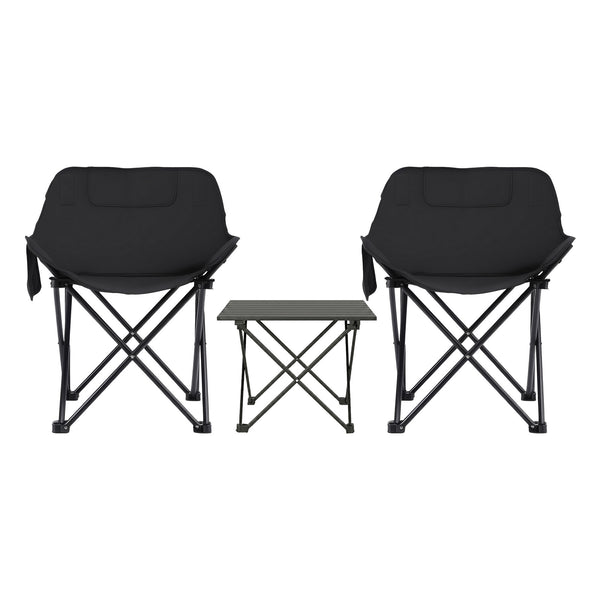 Weisshorn 3pc Camping Table Chair Set Outdoor Folding Aluminium Portable Picnic Awezingly