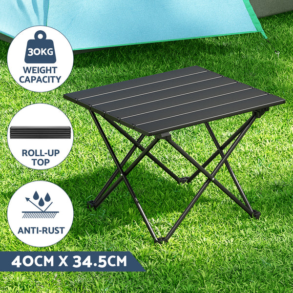 Weisshorn 3pc Camping Table Chair Set Outdoor Folding Aluminium Portable Picnic Awezingly