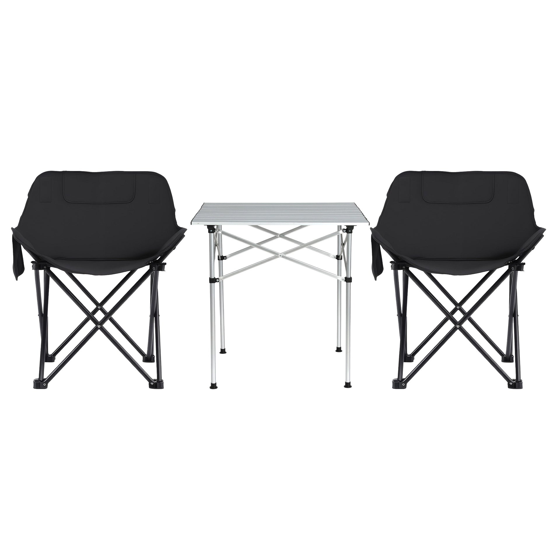 Weisshorn 3pc Camping Table Chair Set Outdoor Folding Aluminium Portable Picnic Awezingly