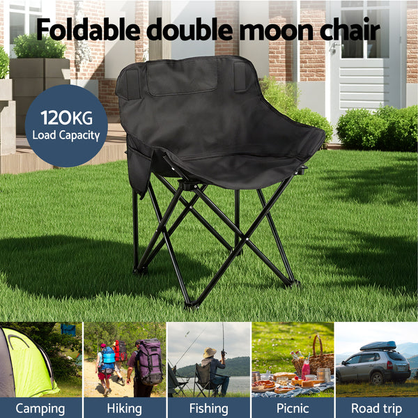 Weisshorn 3pc Camping Table Chair Set Outdoor Folding Aluminium Portable Picnic Awezingly