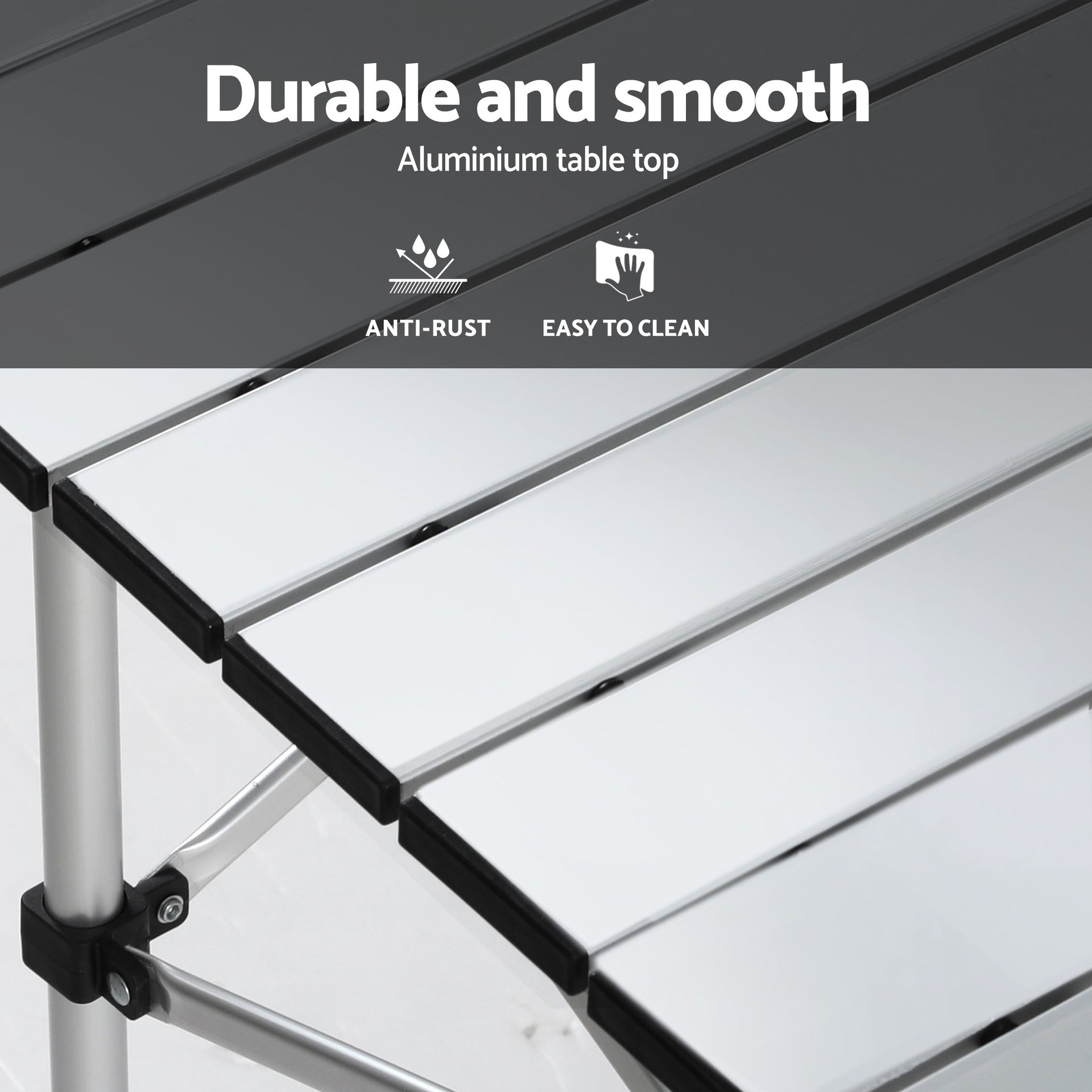 Weisshorn 3pc Camping Table Chair Set Outdoor Folding Aluminium Portable Picnic Awezingly