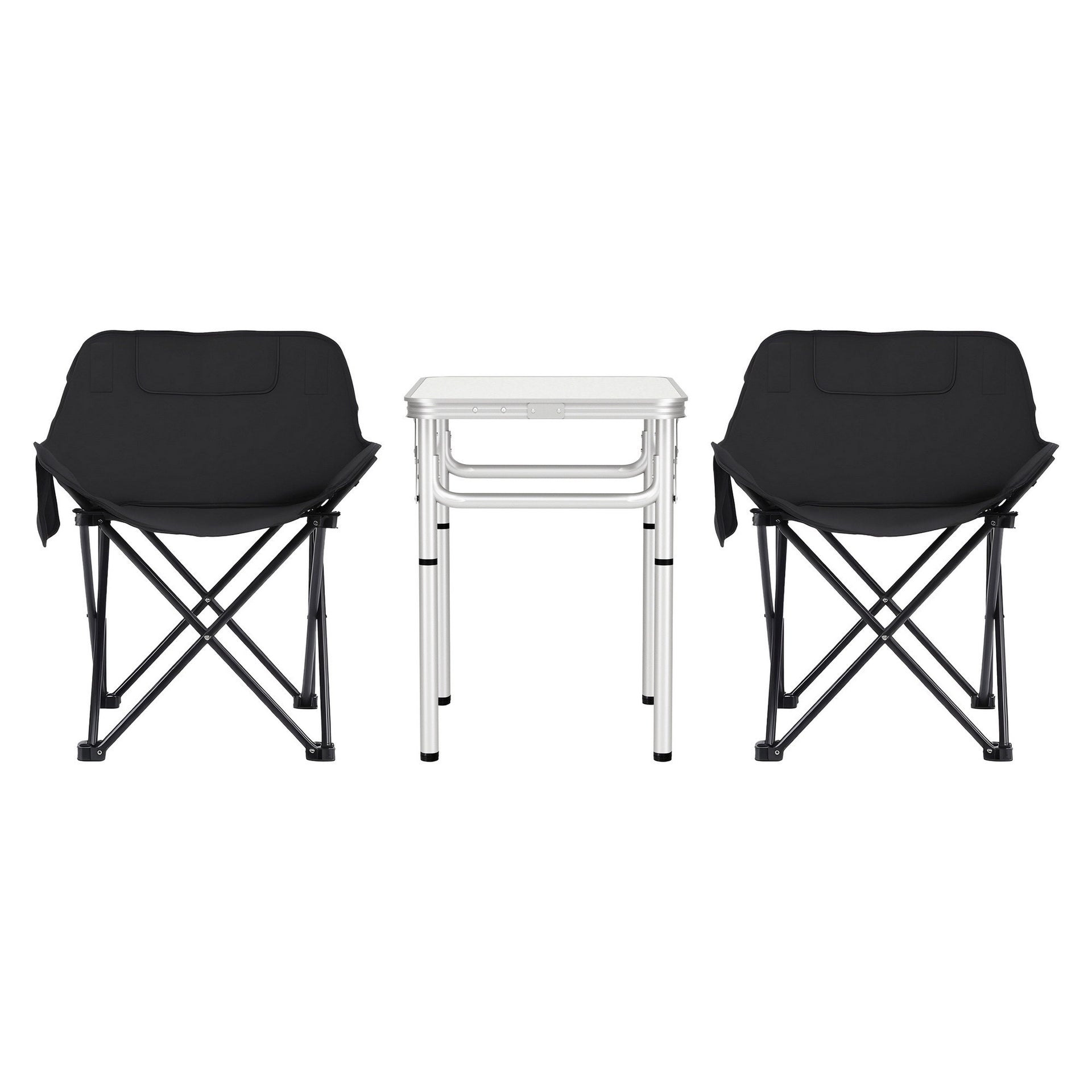 Weisshorn 3pc Camping Table Chair Set Outdoor Folding Aluminium Portable Picnic Awezingly
