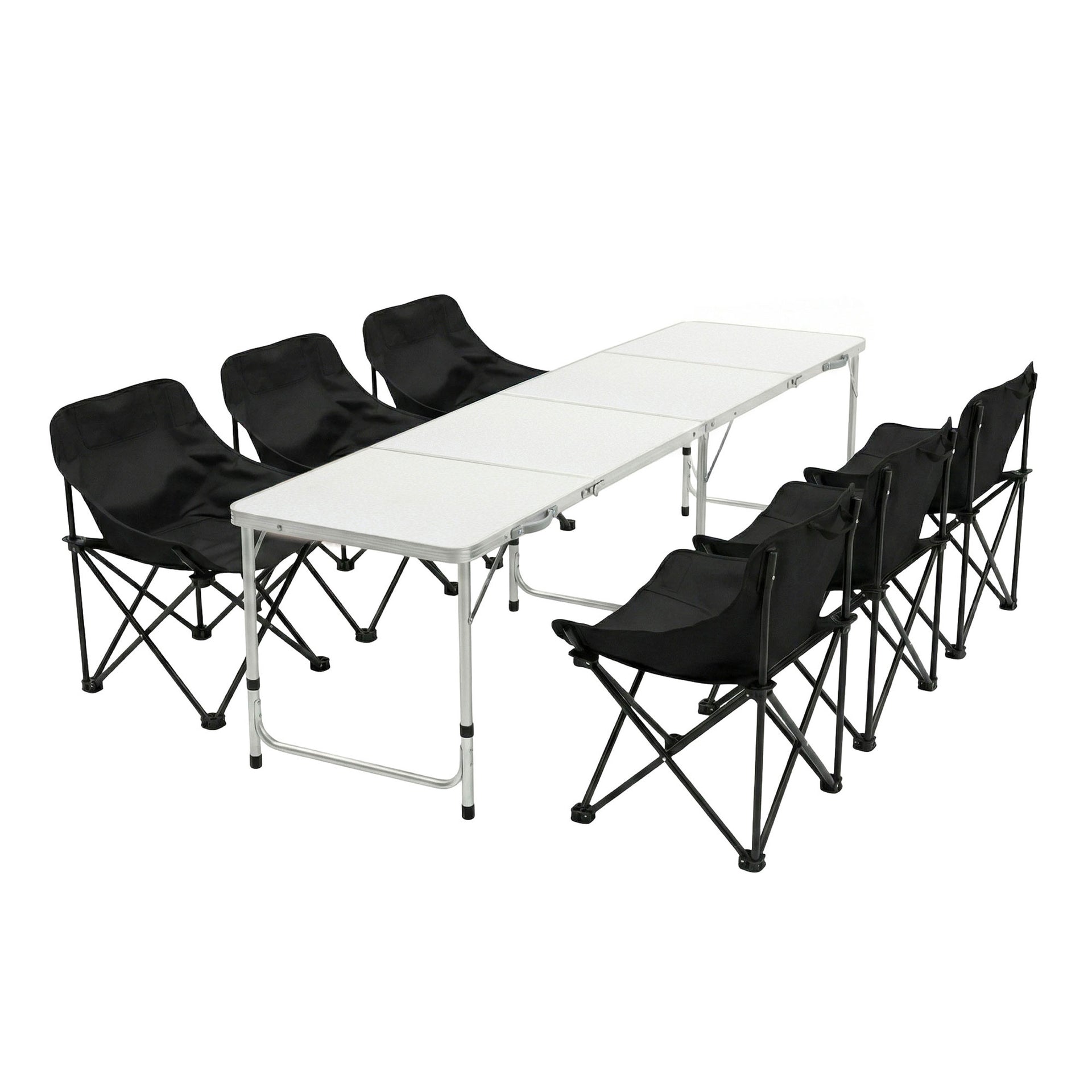Weisshorn 7pc Camping Table Chair Set Outdoor Folding Aluminium Portable Picnic Awezingly