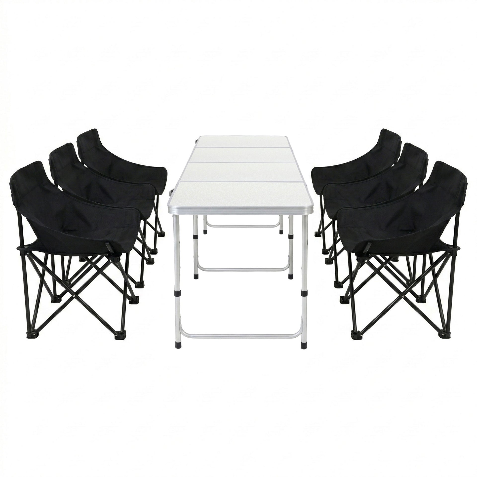 Weisshorn 7pc Camping Table Chair Set Outdoor Folding Aluminium Portable Picnic Awezingly