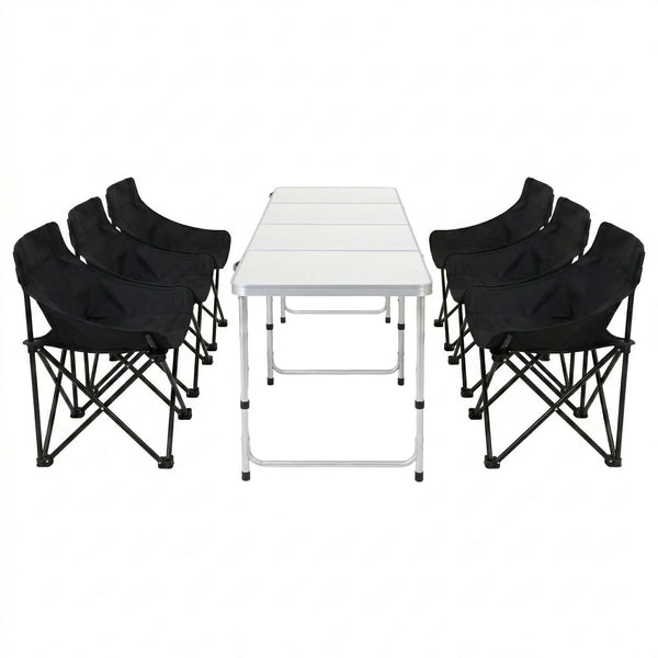 Weisshorn 7pc Camping Table Chair Set Outdoor Folding Aluminium Portable Picnic Awezingly