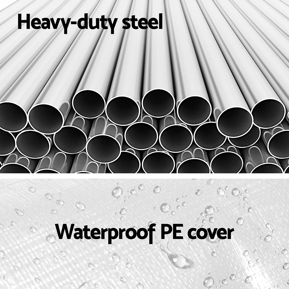 Instahut Carports 3x6m Carport Kits Steel Shelter Gazebo Canopy Garage Portable Garden Shed Instahut