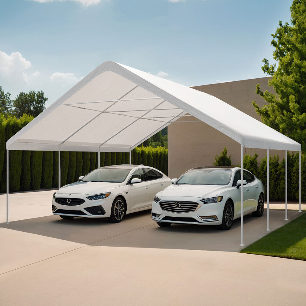 Instahut Carports 6x6m Carport Kits Steel Shelter Gazebo Canopy Garage Portable Garden Shed Instahut