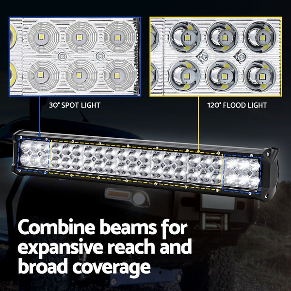 Giantz LED Driving Light 20 Inch Flood Spot Light Bar Driving Lamp Offroad Truck GIANTZ