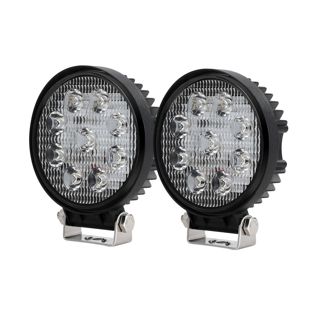 Giantz Pair LED Driving Lights 4.5 Inch Flood Spot Lights Car Truck SUV 12V 24V Giantz