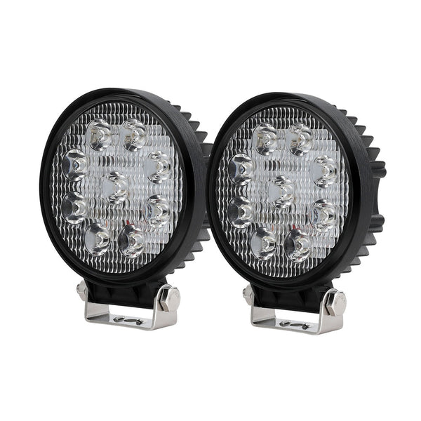 Giantz Pair LED Driving Lights 4.5 Inch Flood Spot Lights Car Truck SUV 12V 24V Giantz